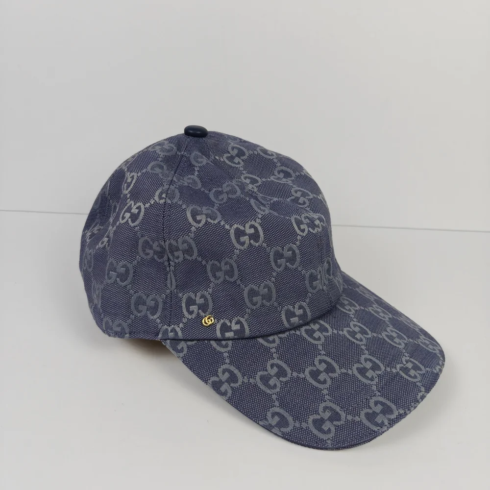 Gucci Blue Monogram Baseball Cap - Picture 1 of 4